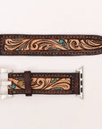 American Darling Beautifully Hand Tooled Genuine American Leather I watch Strap Men and Women Unisex