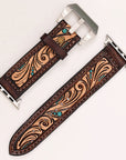 American Darling Beautifully Hand Tooled Genuine Leather I watch Strap Men and Women Unisex