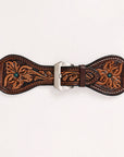 American Darling Beautifully Hand Tooled Painted Genuine Leather I watch Strap Men and Women Unisex