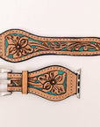 American Darling Floral Hand Tooled I watch Men Women Genuine Leather Strap