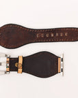 American Darling Floral Hand Tooled I watch Men Women Genuine Leather Strap
