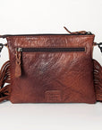 American Darling Western Small Crossbody Bag – Genuine Hair-On Cowhide Leather with Fringes, Adjustable Strap, Handcrafted in Texas