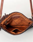 American Darling Western Small Crossbody Bag – Genuine Hair-On Cowhide Leather with Fringes, Adjustable Strap, Handcrafted in Texas