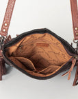 American Darling ADBGS192BO Large Crossbody Hair-On Genuine Leather Women Bag Western Handbag Purse