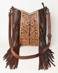 American Darling Hand Tooled Hair On Genuine Leather Women Bag Western Handbag Purse