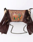 American Darling Cross Body I Hand Tooled Hair-On Genuine Leather Women Bag Western Handbag Purse