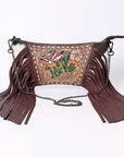 American Darling Cross Body I Hand Tooled Hair-On Genuine Leather Women Bag Western Handbag Purse
