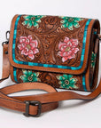 American Darling Hand Tooled Genuine Leather Women Bag Western Handbag Purse