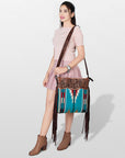 American Darling ADBGZ689 Signature Crossbody Hand Tooled Saddle Blanket Genuine Leather Women Bag Western Handbag Purse