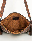 American Darling ADBGZ667 Signature Crossbody Hand Tooled Saddle Blanket Genuine Leather Women Bag Western Handbag Purse