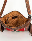 American Darling ADBGZ668 Signature Crossbody Hand Tooled Saddle Blanket Genuine Leather Women Bag Western Handbag Purse