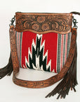 American Darling ADBGZ668 Signature Crossbody Hand Tooled Saddle Blanket Genuine Leather Women Bag Western Handbag Purse