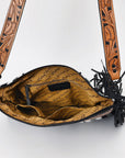 American Darling ADBGZ673 Signature Crossbody Hand Tooled Saddle Blanket Genuine Leather Women Bag Western Handbag Purse