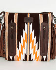 American Darling ADBGZ680 Signature Crossbody Hand Tooled Saddle Blanket Genuine Leather Women Bag Western Handbag Purse