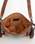 ADBGZ682 American Darling Hand Tooled Saddle Blanket Genuine Leather Women Bag Western Handbag Purse