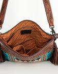 American Darling ADBGZ687 Signature Crossbody Hand Tooled Saddle Blanket Genuine Leather Women Bag Western Handbag Purse