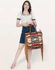 American Darling ADBG1030B Tote Hair-On Genuine Leather women bag western handbag purse