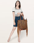 American Darling ADBG1030B Tote Hair-On Genuine Leather women bag western handbag purse