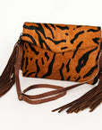 American Darling ADBGS178BE Envelope Hair-On Genuine Leather Women Bag Western Handbag Purse