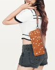 American Darling Clutch Hair on Genuine Leather Western Women Bag Handbag Purse | Cute Clutch Bag | Leather Clutch Bag | Clutch Purse