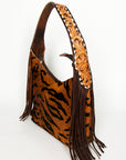 Hobo Hair On Saddle Blanket Genuine Leather Western Bag For Women