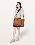 American Darling Briefcase Hair-On Genuine Leather Women Bag Western Handbag Purse