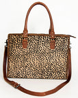 American Darling Briefcase Hair-On Genuine Leather Women Bag Western Handbag Purse