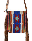 American Darling ADBG215 Large Crossbody Saddle Blanket Genuine Leather Women Bag Western Handbag Purse