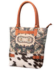 OHLAY KB462 TOTE Upcycled Canvas Hair-on Genuine Leather women bag western handbag purse