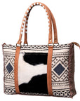 OHLAY WEEKENDER Upcycled Wool Upcycled Canvas Hair-on Genuine Leather women bag western handbag purse