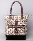 OHLAY KB481 TOTE Upcycled Wool Upcycled Canvas Embossed Genuine Leather women bag western handbag purse