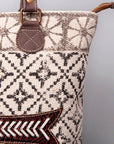 OHLAY KB481 TOTE Upcycled Wool Upcycled Canvas Embossed Genuine Leather women bag western handbag purse