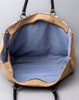 OHLAY KB484 TOTE Upcycled Wool Upcycled Canvas Embossed Genuine Leather women bag western handbag purse