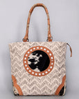 OHLAY KB487 TOTE Upcycled Wool Upcycled Canvas Hair-on Genuine Leather women bag western handbag purse