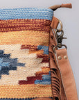 OHLAY KB490 Cross Body Upcycled Wool Upcycled Canvas Hair-On Genuine Leather women bag western handbag purse
