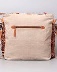 OHLAY KB494 Cross Body Upcycled Wool Upcycled Canvas Hair-On Genuine Leather women bag western handbag purse