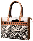OHLAY KB502 TOTE Upcycled Wool Upcycled Canvas Hair-on Genuine Leather women bag western handbag purse