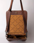 American Darling ADBG1041 Small Crossbody Hand Tooled Genuine Leather Women Bag Western Handbag Purse