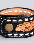 American Darling ADBRF202 Hand tooled carved Genuine Leather Bracelet women