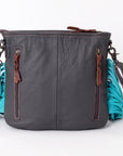 OHLAY LARGE CROSSBODY Hand Tooled Embossed Genuine Leather women bag western handbag purse