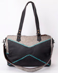 OHLAY KBG189 TOTE Hand Tooled Embossed Hair-on Genuine Leather women bag western handbag purse