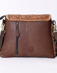 OHLAY KBK129 Cross Body Hand Tooled Hair-On Genuine Leather women bag western Handbag purse