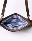 OHLAY Hobo Hand Tooled Hair-On Genuine Leather Women Bag Western Handbag Purse | Womens Handbags Belt for Summer