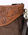 OHLAY Hobo Hand Tooled Hair-On Genuine Leather Women Bag Western Handbag Purse | Womens Handbags Belt for Summer