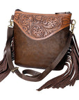 OHLAY Hobo Hand Tooled Hair-On Genuine Leather Women Bag Western Handbag Purse | Womens Handbags Belt for Summer