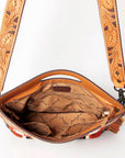 American Darling Clutch Hand Tooled Hair on Genuine Leather Western Women Bag Handbag Purse | Purses for Cute