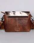 American Darling Adbg1050A Envelope Hand Tooled Hair-On Genuine Leather Women Bag Western Handbag Purse