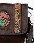 Ohlay Bags KBA126 Cross Body I Hand Tooled Hair-On Genuine Leather Women Bag Western Handbag Purse