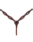 Hilason Genuine Leather Western Horse Breast Collar Brown
