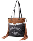 OHLAY KB513 TOTE Upcycled Canvas Embossed Genuine Leather women bag western handbag purse